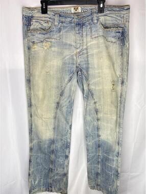 Antik Denim Rare Vintage Jeans Men’s 38 Button Fly Grunge Y2K Unique Stitching